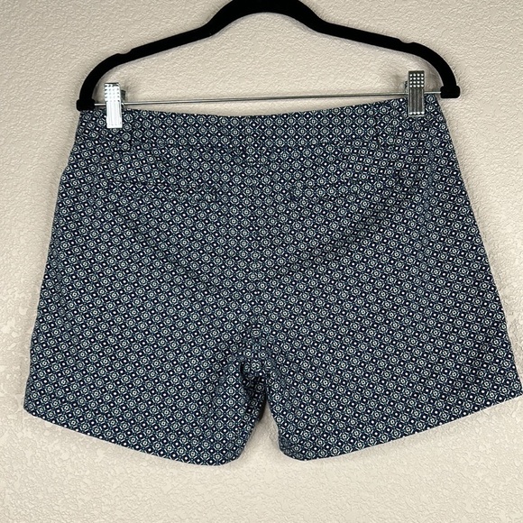 Merona Navy & Green Geo Print Chino Shorts Size 4 - Picture 4 of 6